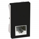 Módulo Entrada RJ45 CAT 5A - RECTA BLACK SATIN FOSCO
